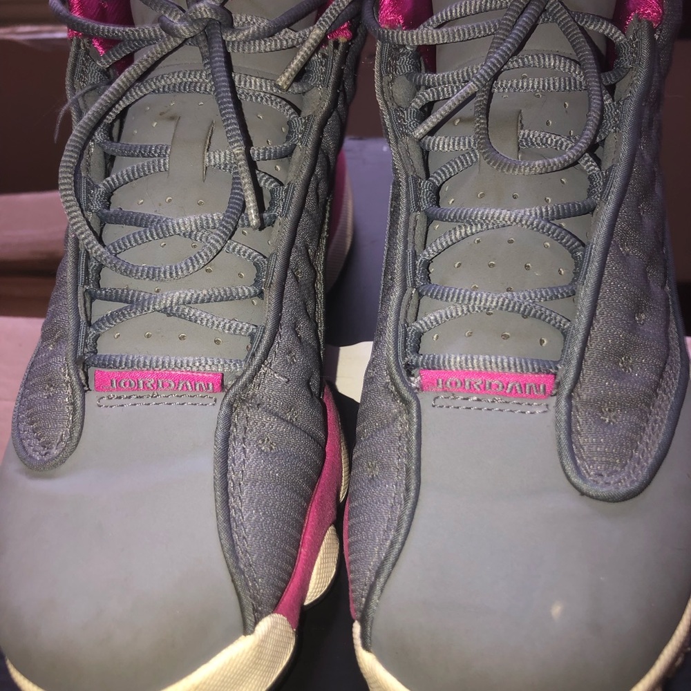 Pink & Grey Jordan 13’s.